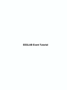 EEGLAB Event Tutorial