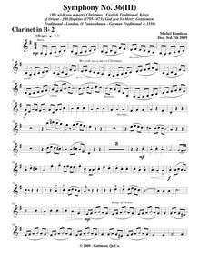 Partition clarinette 2, Symphony No.36  Christmas Symphony , F major par Michel Rondeau