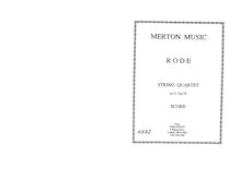 Partition complète, corde quatuor, Op.18, G major (Introduction in G minor)