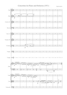 Score, Concertino pour Piano et orchestre, Grayson, Martin