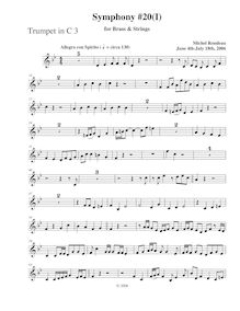 Partition trompette 3, Symphony No.20, B-flat major, Rondeau, Michel