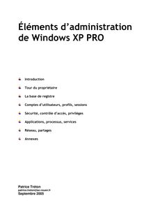Éléments d administration de Windows XP PRO