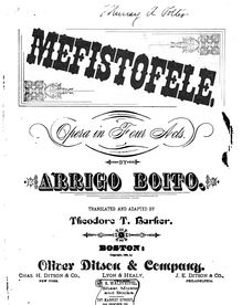 Partition complète, Mefistofele, Boito, Arrigo par Arrigo Boito