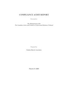 Compliance Audit Report