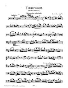 Partition violoncelle Solo , partie, Frühlingslied, Op.31, Spring Song, Op.31 or Foraarssang, Op.31 or Chant du Printemps, Op.31