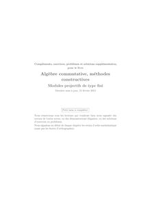 Algèbre commutative, méthodes constructives