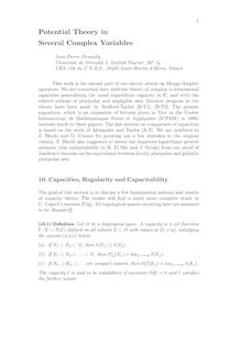 1Potential Theory in Several Complex Variables