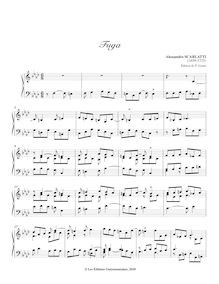 Partition complète, Fuga, F minor, Scarlatti, Alessandro