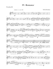Partition violon 2,  No.2 en A minor, A minor, Rondeau, Michel par Michel Rondeau