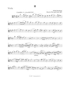 Partition viole de gambe, corde quatuor en G major, G major, Rondeau, Michel par Michel Rondeau