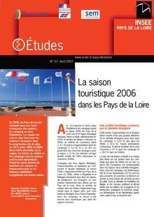 La saison touristique 2006 dans les Pays de la Loire