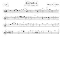 Partition ténor viole de gambe 1, octave aigu clef, Il quinto libro de madrigali a cinque voci par Marco da Gagliano