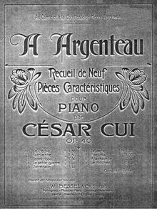 Partition Title page from printing of engraving of original piano ed., À Argenteau