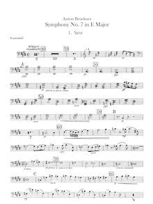 Partition Basses, Symphony No. 7 en E major, Bruckner, Anton