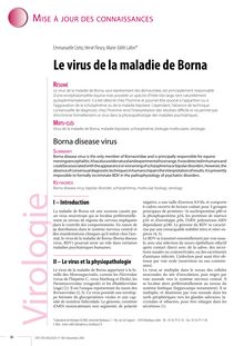 Le virus de la maladie de Borna