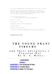 The Young Franc Tireurs - And Their Adventures in the Franco-Prussian War