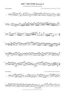 Partition parties complètes, 6 sonates pour 2 bassons, violoncelles ou violes de gambe, Op.14 par Joseph Bodin de Boismortier