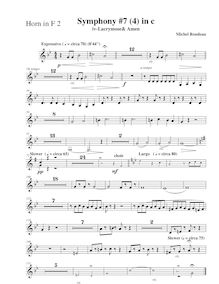 Partition cor 2 (F), Symphony No.7  Requiem , C minor, Rondeau, Michel