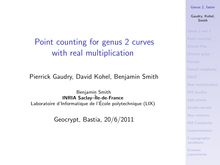 Point counting for genus curves with real multiplication
