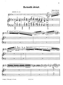 Partition de piano, Harmadik ábránd, G Major, Huber, Károly