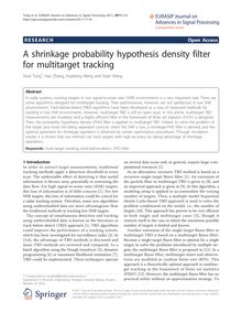 A shrinkage probability hypothesis density filter for multitarget tracking