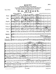Partition complète, Nun, liebes Weibchen, D major, Mozart, Wolfgang Amadeus