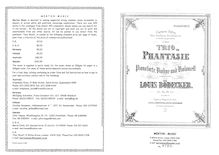 Partition complète et parties, Trio-Phantasie, Op.18, F♯ minor