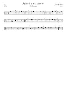 Partition ténor viole de gambe, alto clef, Airs pour 3 violes de gambe (aigu, ténor, basse) par John Jenkins