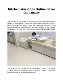 Kitchen Worktops Online-Savor the Luxury