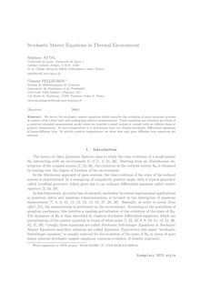 Stochastic Master Equations in Thermal Environment