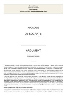 Apologie de Socrate (trad. Cousin)/Argument philosophique