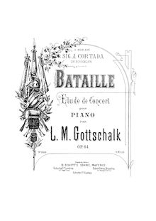 Partition complète, Bataille, Op.64, Bataille - Etude de Concert