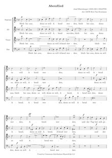 Partition complète (SATB chœur), Abendlied, Bleib bei uns