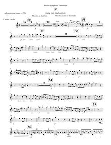 Partition clarinettes 1, 2 (transposed to B♭), Symphonie fantastique