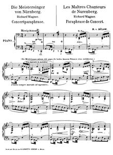 Partition complète, Concertparaphrase über  Die Meistersinger von Nürnberg 