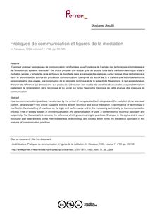 Pratiques de communication et figures de la médiation - article ; n°60 ; vol.11, pg 99-120
