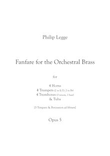 Partition compléte, Fanfare pour pour Orchestral Brass