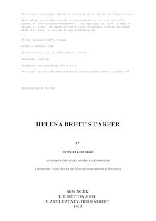 Helena Brett s Career