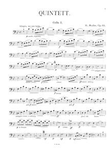 Partition violoncelle I, quintette pour 2 violons, viole de gambe, et 2 Celli