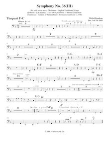Partition timbales, Symphony No.36  Christmas Symphony , F major
