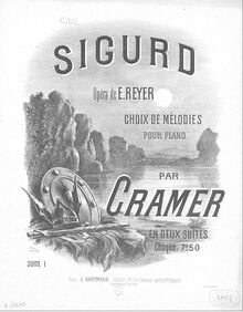 Partition  No.1, Choix de mélodies sur  Sigurd , Cramer, Henri (fl. 1890)