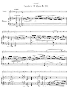 Partition complète et , partie, violon Sonata, Violin Sonata No.28