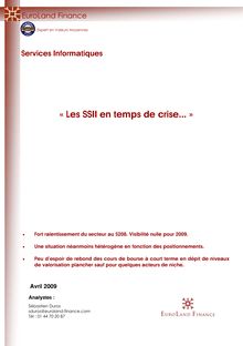 Etude sectorielle SSII 060409 Définitive.pub