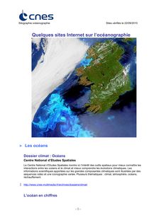 Quelques sites Internet sur l'océanographie