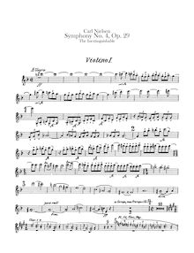 Partition violons I, Symphony No.4, Op.29 Det Uudslukkelige, The Inextinguishable