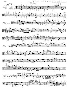 Partition Etude No.5 – Theme et Variations, 12 Etudes pour viole de gambe
