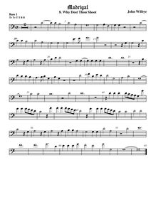 Partition viole de basse 1, basse clef, madrigaux - Set 1, Wilbye, John par John Wilbye