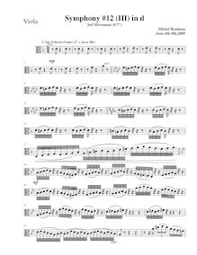 Partition altos, Symphony No.12  pour Alchemist , D minor, Rondeau, Michel par Michel Rondeau