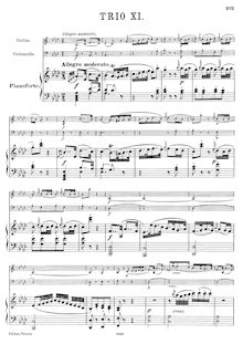Partition Piano , partie, Piano Trio, Hob.XV:14 (Op.39), A♭ Major