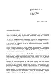 Lettre de démission d Alain Juppé et Michel Rocard